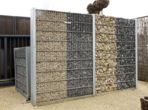 Steenhaag met vulling Yellow sun / Blauwgrijze breukkei